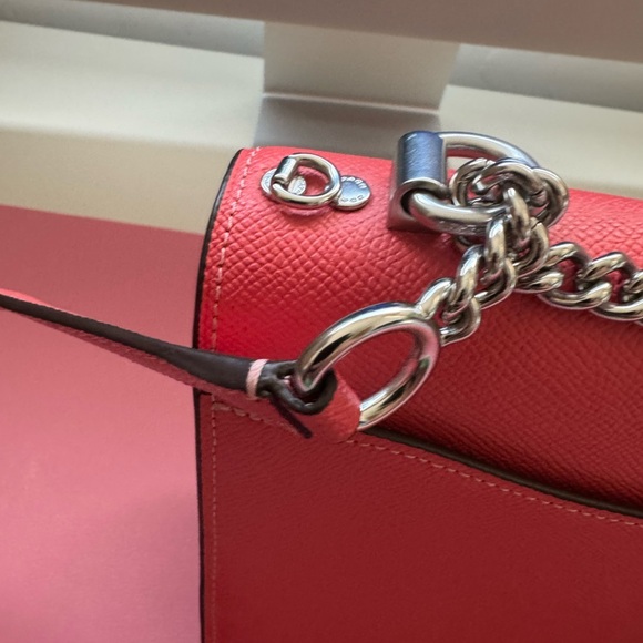 NWT COACH 91019 KLARE CROSSBODY IN SIGNATURE CANVAS $398 Khaki/Tangerine - Picture 5 of 13